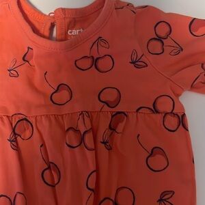 Carters just one you “cherry” jumpsuit size 6m